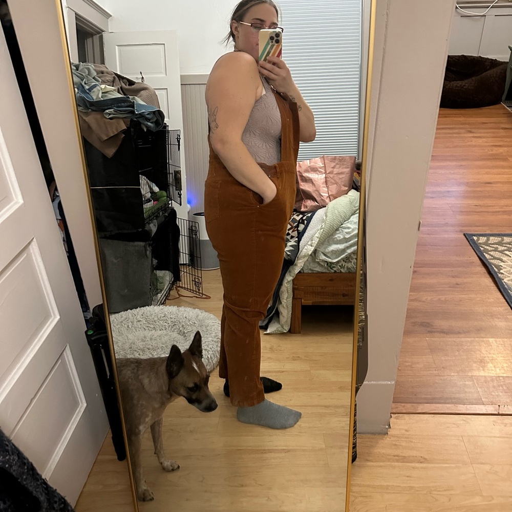 ModCloth Corduroy Rust colored Overalls - Picture 5 of 6